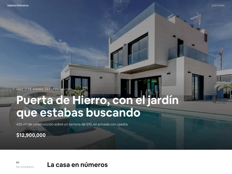 La plantilla Relato, del enfoque Una propiedad